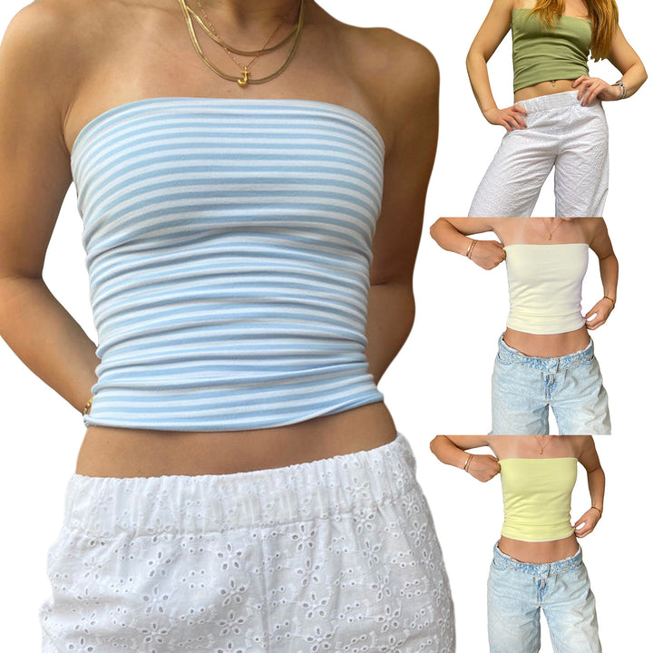 Damen Bustier-Oberteil mit feinen Streifen Echo Archiv
