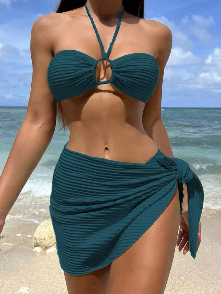 Damen Bandeau-Bikini mit modischem Wickelrock Echo Archiv