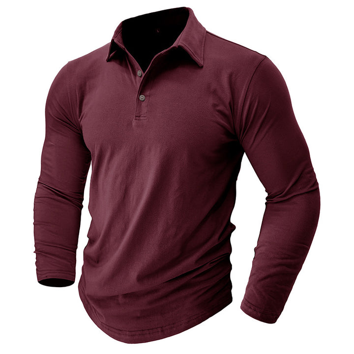 Herren Sportliches Langarm-Polohemd mit hochwertiger Baumwollmischung Echoarchiv