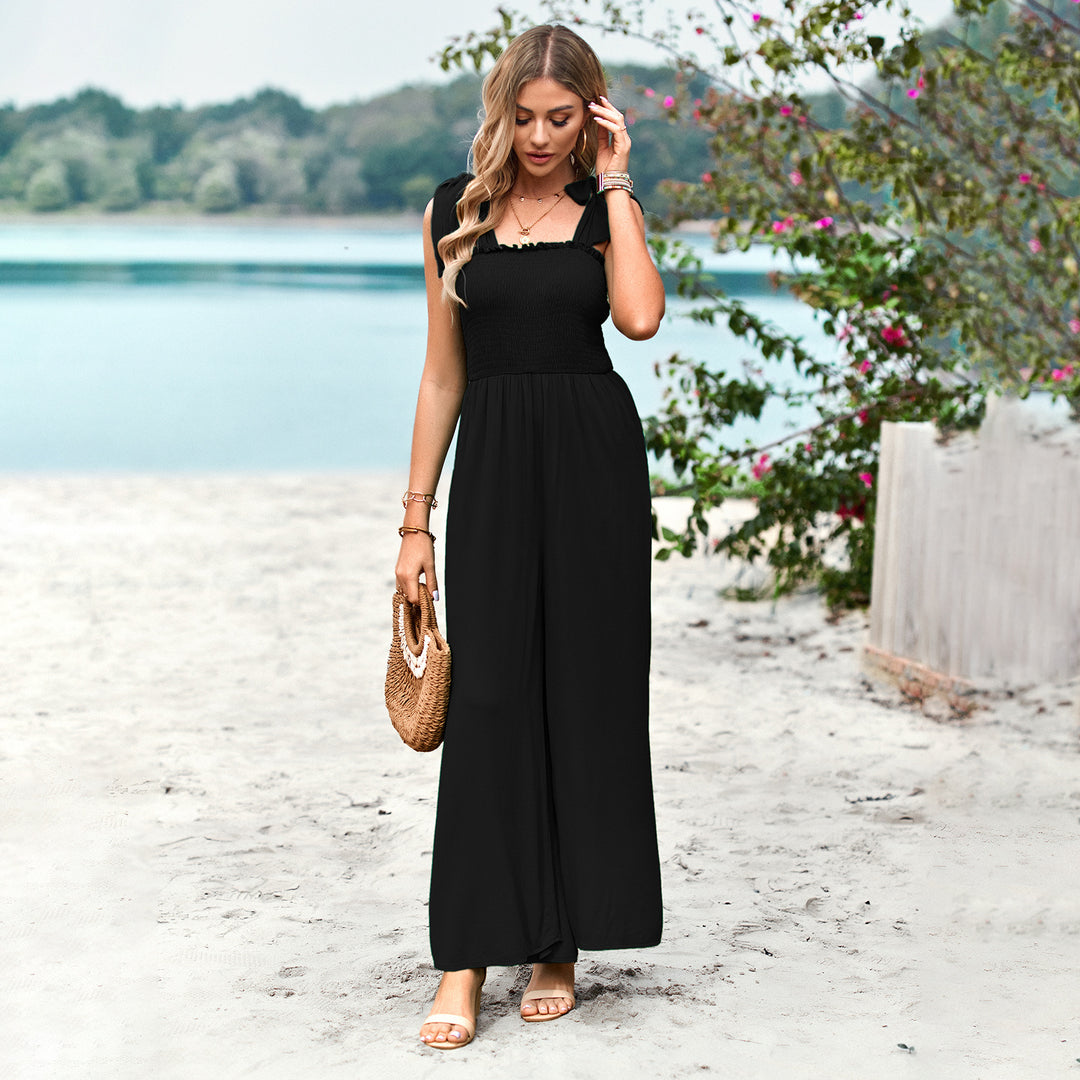 Damen Lässiger Maxijumpsuit mit Rüschen-Details und praktischen Taschen Echo Archiv