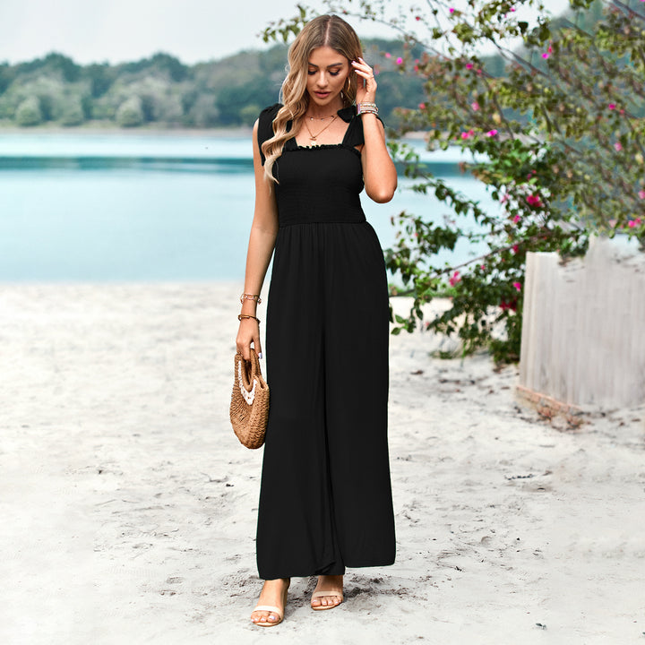 Damen Lässiger Maxijumpsuit mit Rüschen-Details und praktischen Taschen Echo Archiv