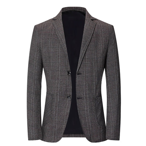 Herren eleganter Blazer mit modernem Karomuster und praktischen Taschen Echoarchiv