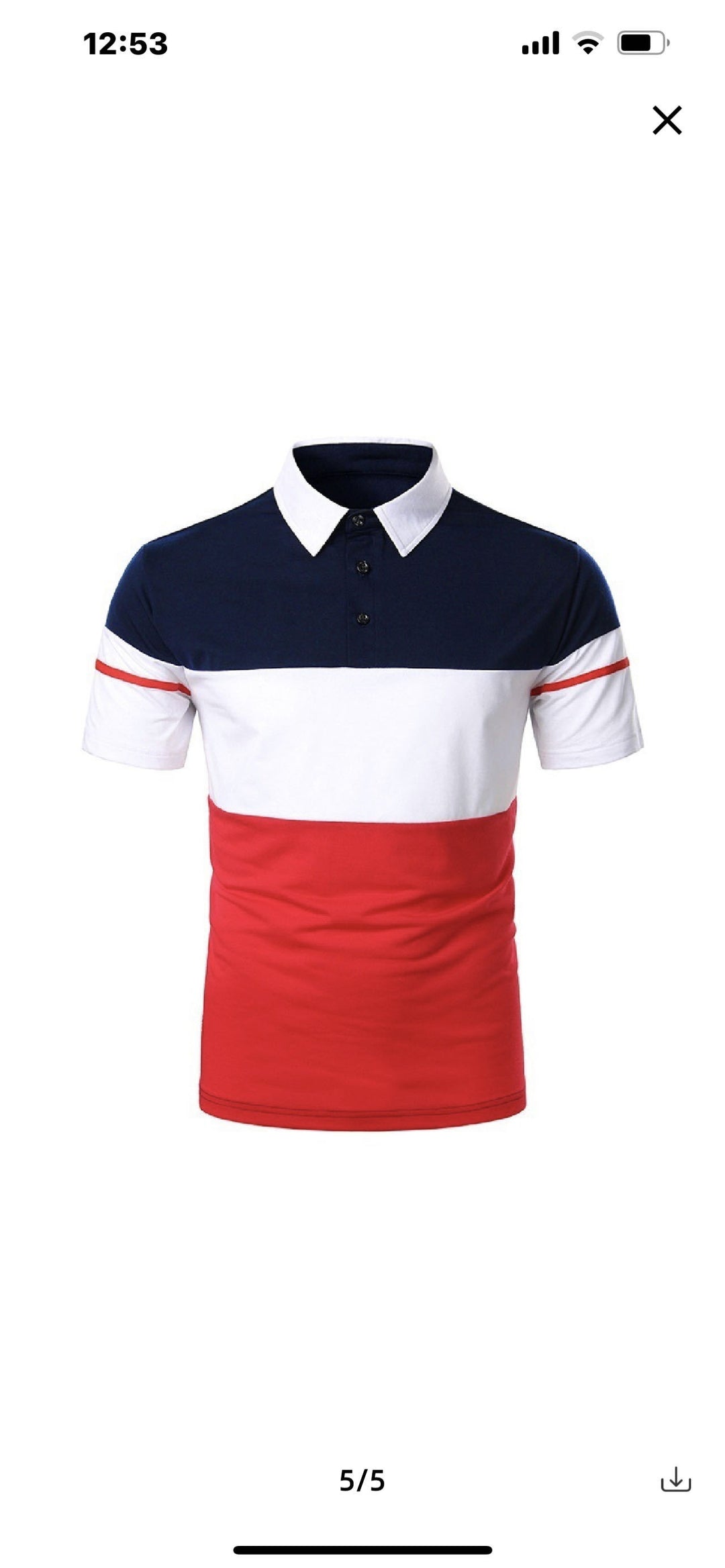 Herren Poloshirt mit kontrastierenden Blockstreifen und modernem Schnitt Echoarchiv