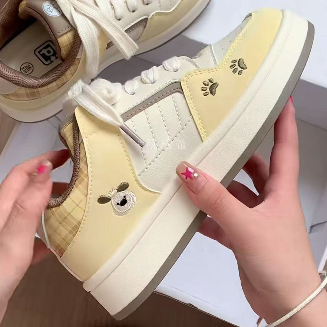 Damen Freizeitsneakers mit karierter Applikation und weicher Polsterung Echo Archiv