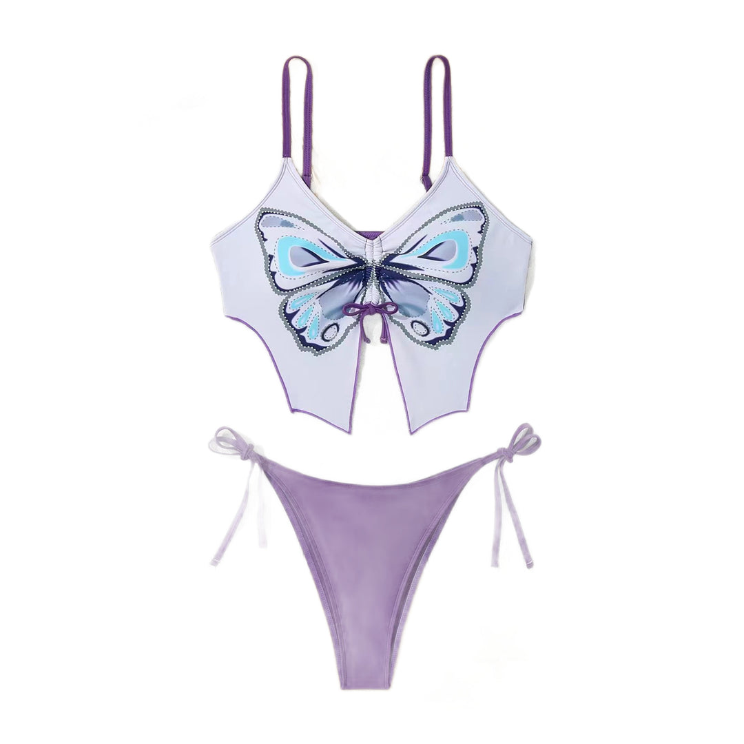 Damen Verspieltes Bikini-Set mit buntem Schmetterlingsdesign Echo Archiv