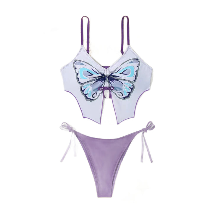 Damen Verspieltes Bikini-Set mit buntem Schmetterlingsdesign Echo Archiv