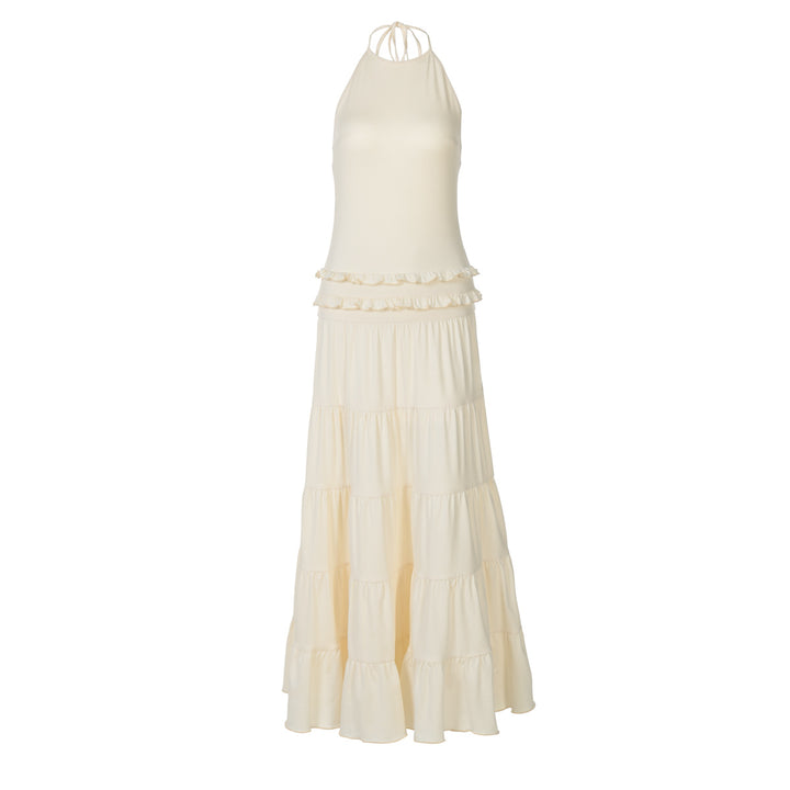 Damen Maxi-Kleid mit feinen Rüschendetails Echo Archiv