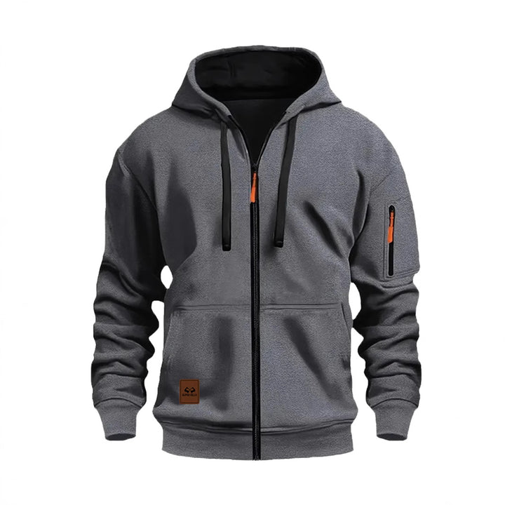 Herren Sportliche Fleecejacke mit Kapuze Echo Archiv