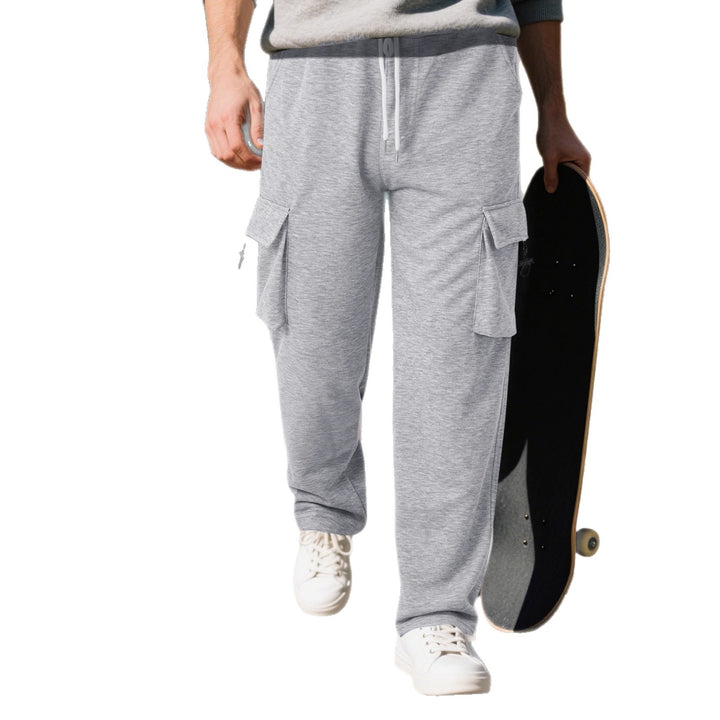 Herren lässige Cargo-Sporthose mit elastischem Bund und praktischen Reißverschlusstaschen Echoarchiv