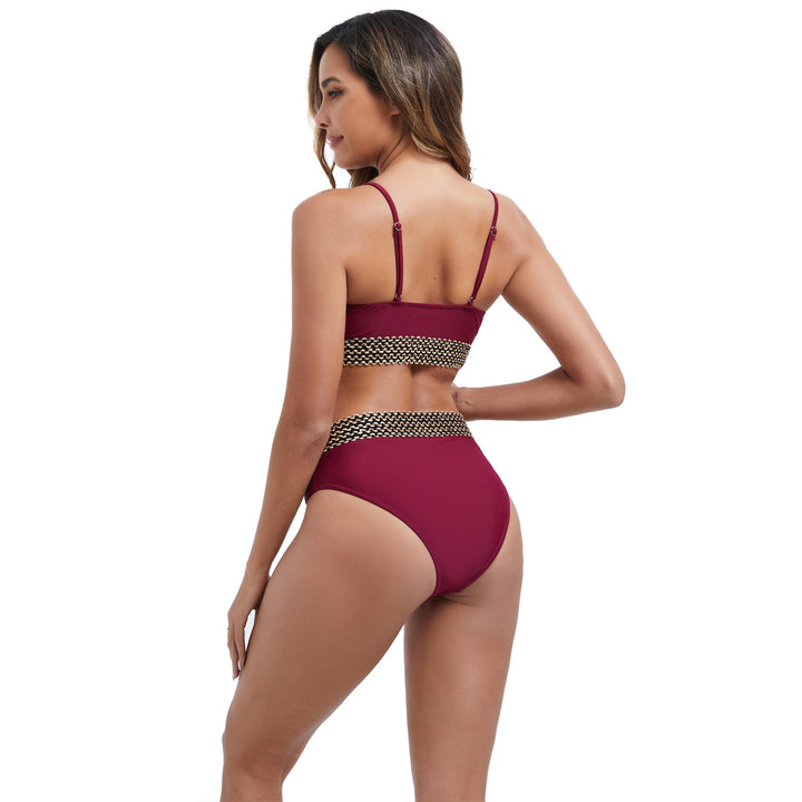 Damen Hochtailliertes Bikini-Set mit modischen Akzentdetails Echo Archiv