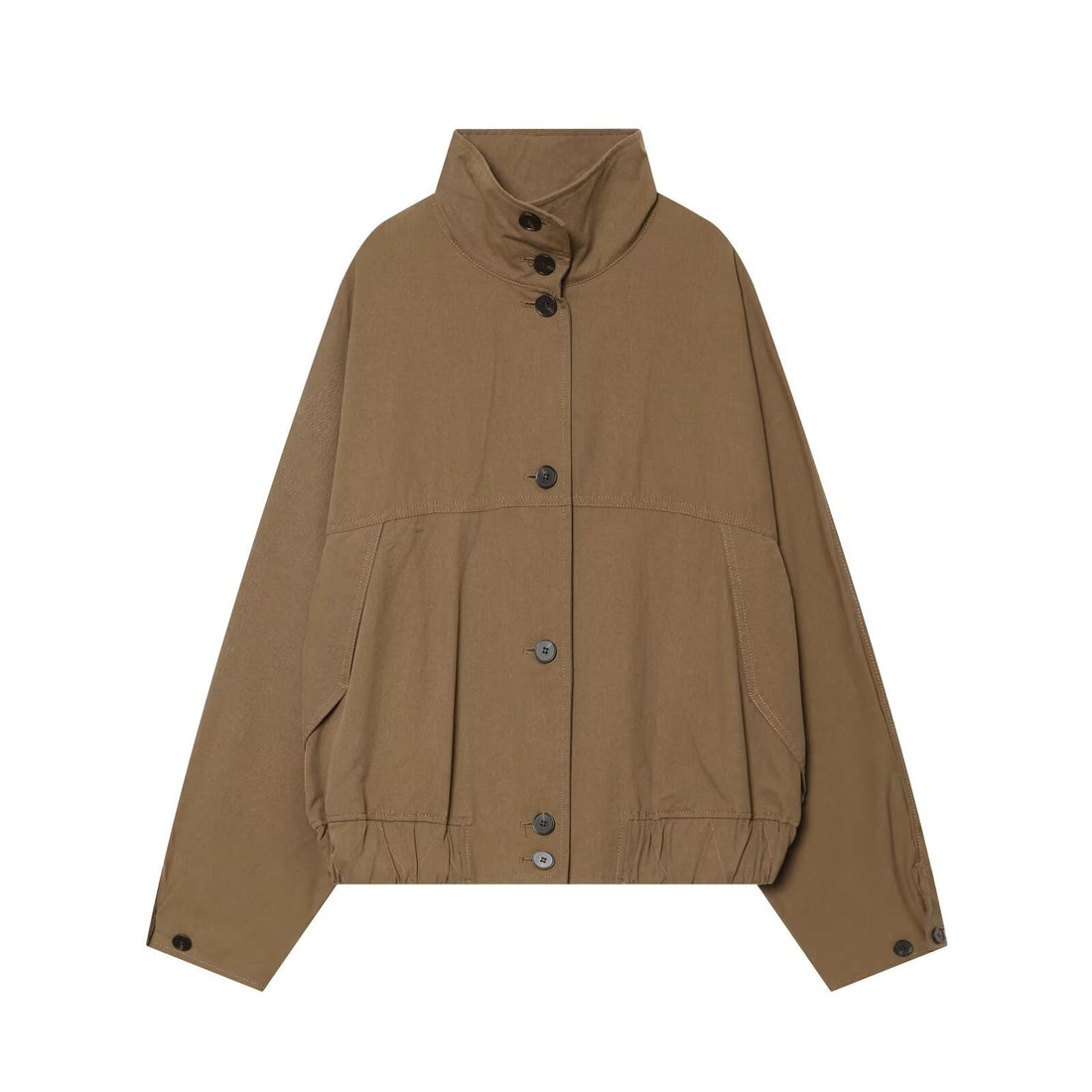 Damen Oversize-Utility-Jacke mit hohem Stehkragen und elastischem Saum Echo Archiv