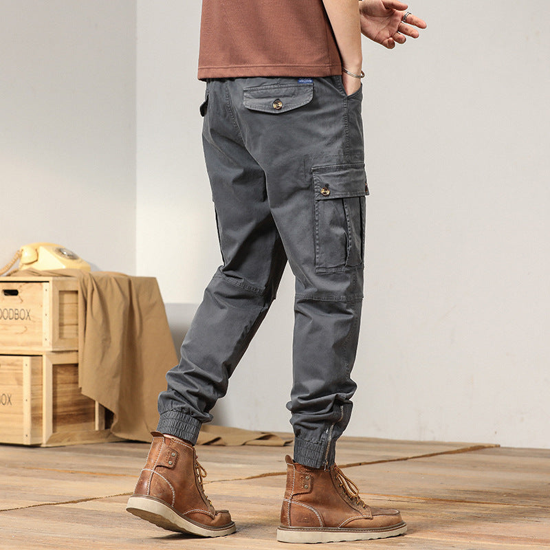 Herren Cargo-Hose mit multifunktionalen Taschen und elastischem Abschluss Echoarchiv
