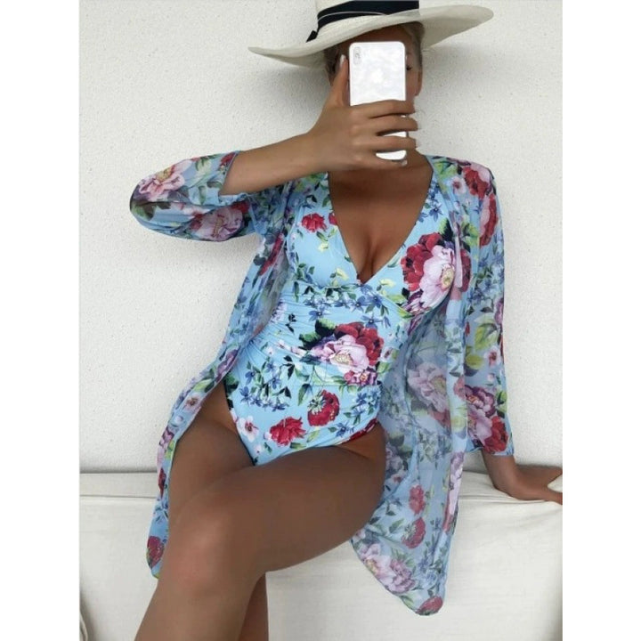 Damen Strandoveralls mit floralem Design und leichtem Material Echo Archiv