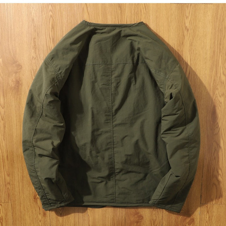 Herren Lässige Steppjacke mit Druckknöpfen Echo Archiv