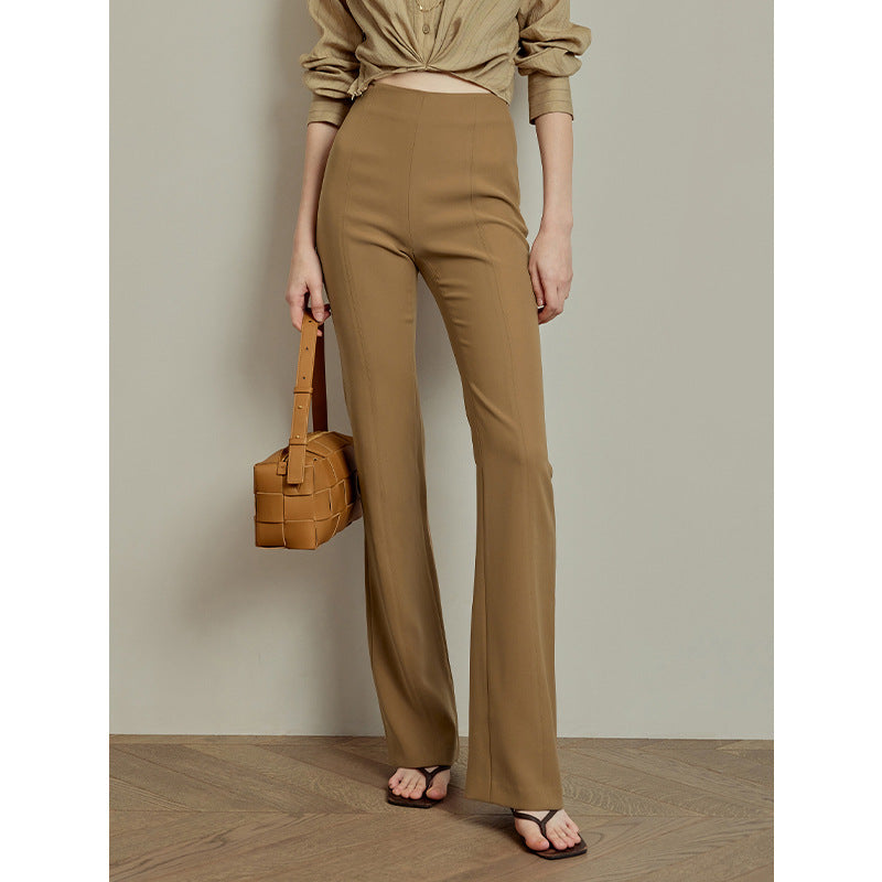 Damen Hochtaillierte Stretch-Hose mit schmaler Oberschenkelpassform und weitem Saum Echo Archiv
