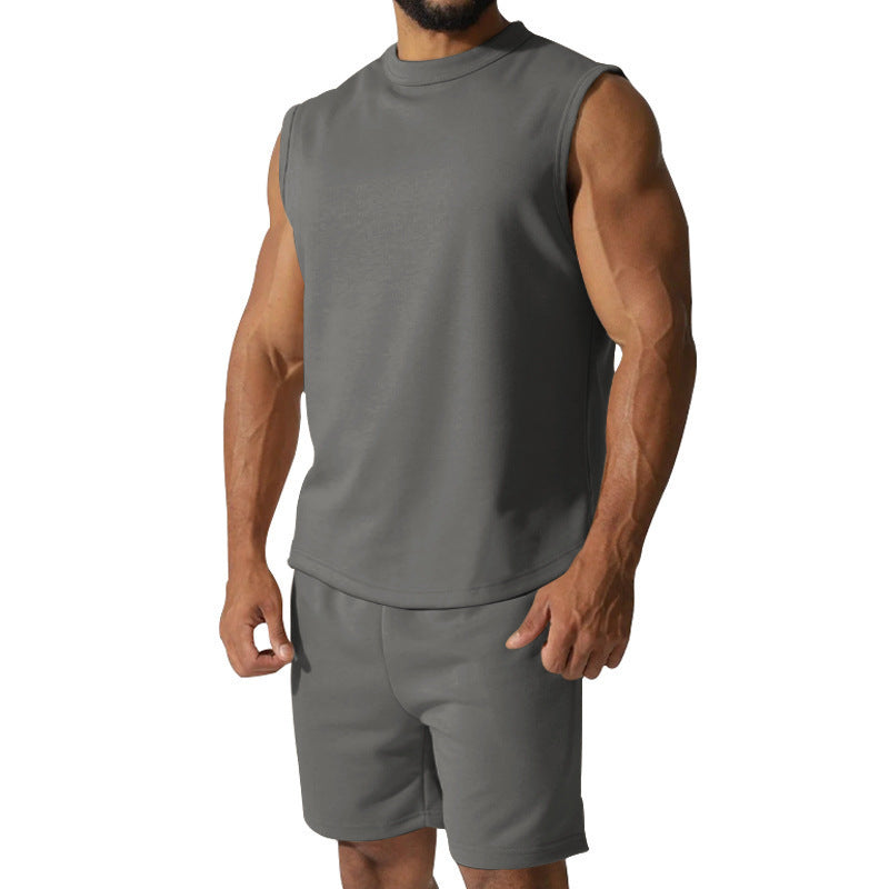 Herren sportliches Kurzarm-Set mit elastischem Bund und modernem Design Echoarchiv