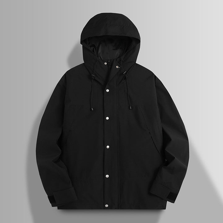 Herren Wasserfeste Softshelljacke mit Kapuze, verstellbaren Bündchen und verdeckter Druckknopfleiste Echo Archiv