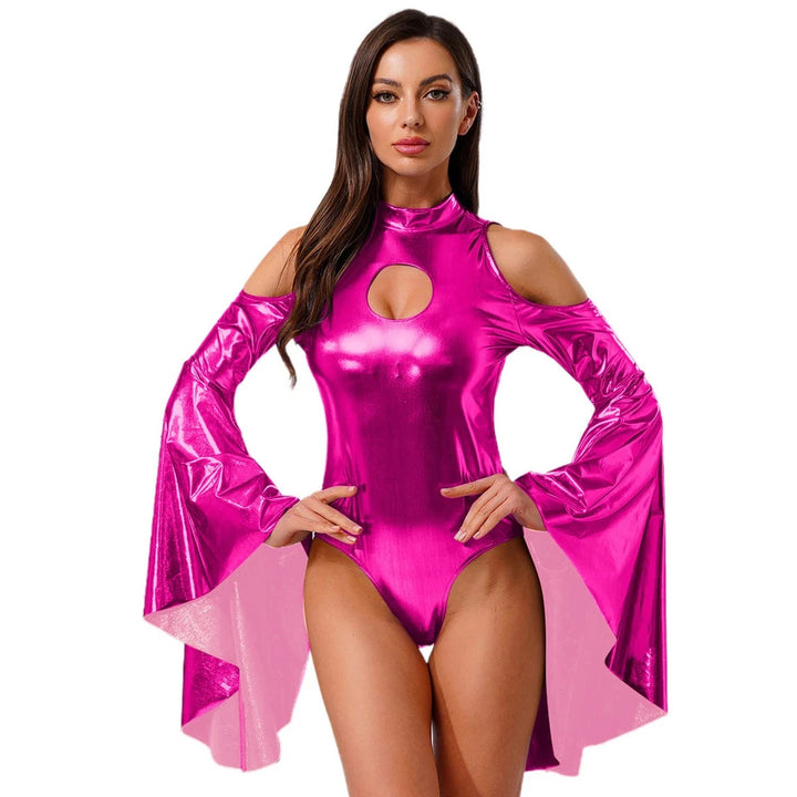 Damen Body mit schulterfreien Ärmeln und glamourösem Glanz Echo Archiv