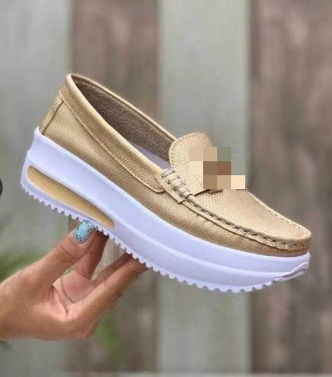 Damen Plateau-Loafer mit Metallic-Textil und leichter Profilsohle – Lioré