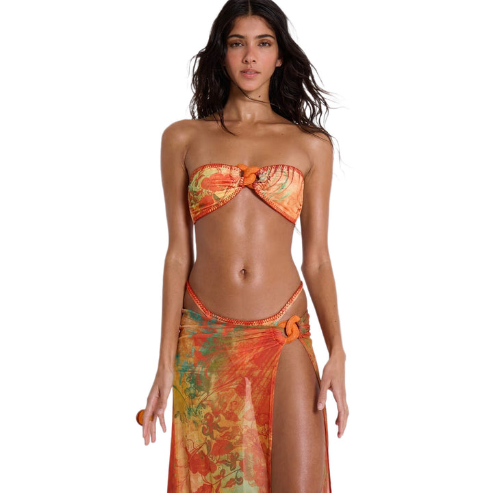 Damen Bandeau-Bikini-Set mit verspieltem Wickelrock Echo Archiv