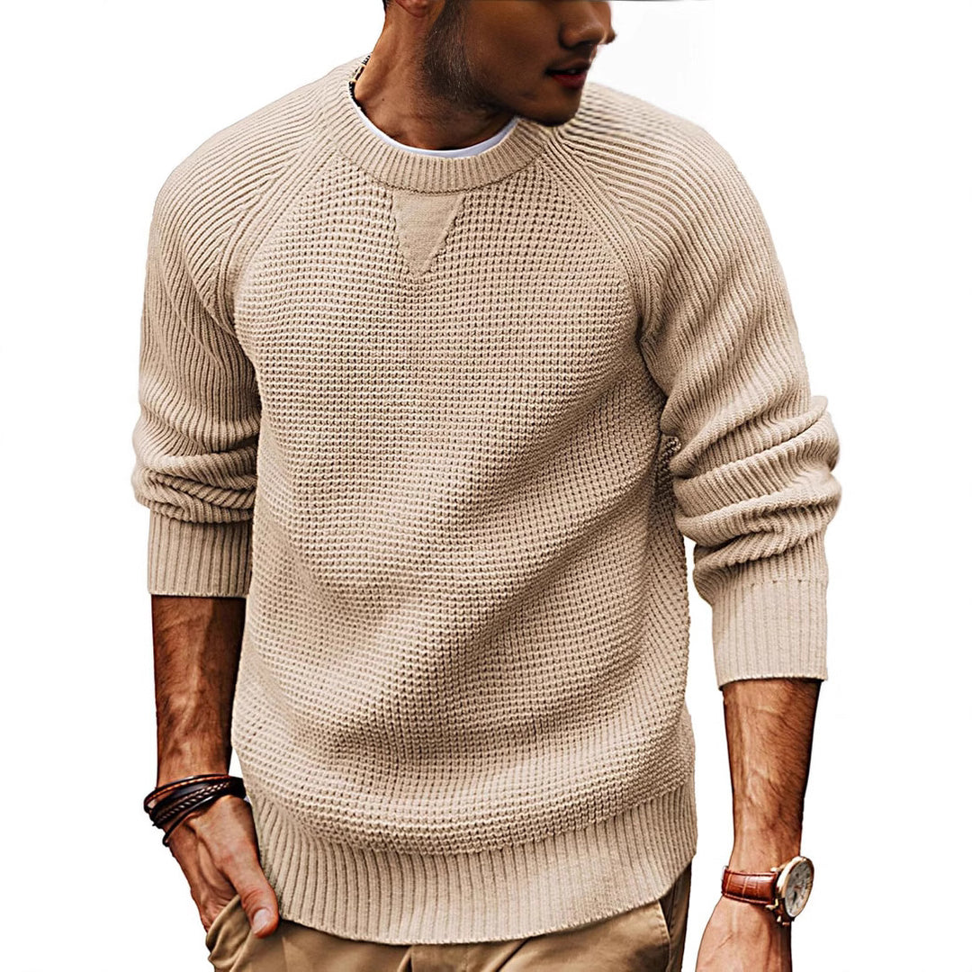 Herren moderner Strickpullover mit Raglanärmeln Echoarchiv