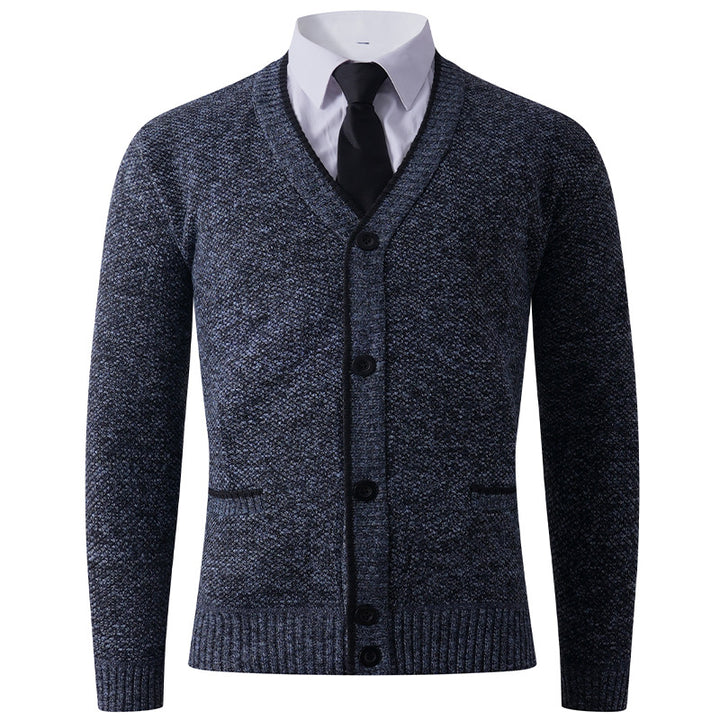Herren Strickjacke mit V-Ausschnitt und klassischem Design Echoarchiv