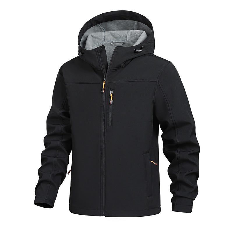 Herren sportliche Funktionsjacke mit verstellbarem Kapuzensystem Echoarchiv