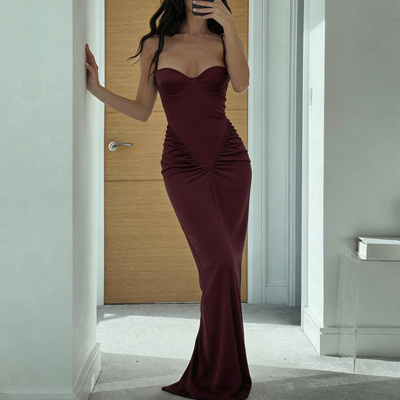 Damen Maxikleid mit Raffungen Echo Archiv