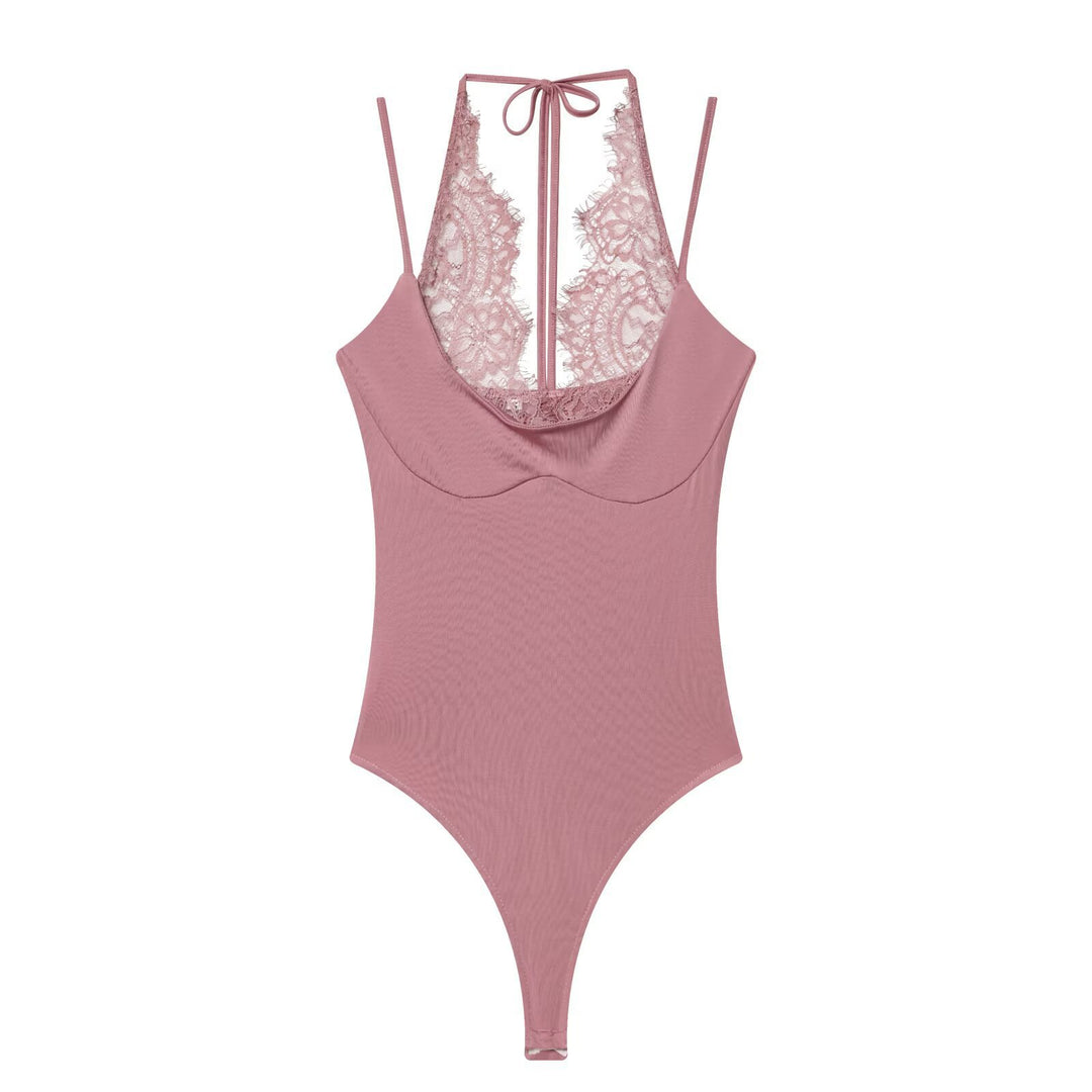 Damen Body mit zartem Spitzeneinsatz und verstellbaren Trägern Echo Archiv
