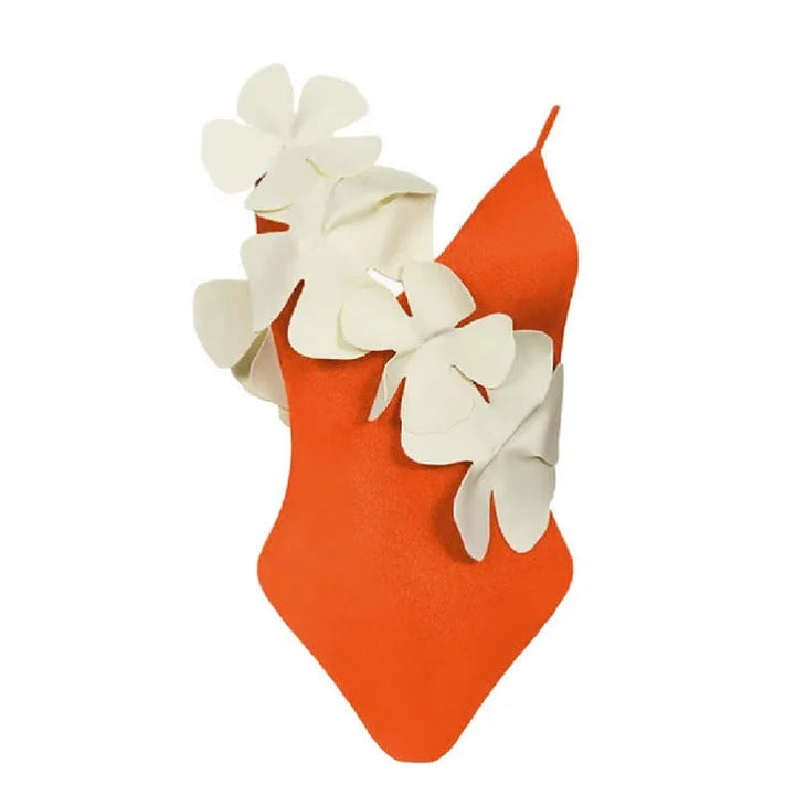 Damen Badeanzug mit kunstvollen 3D Blumenapplikationen Echo Archiv
