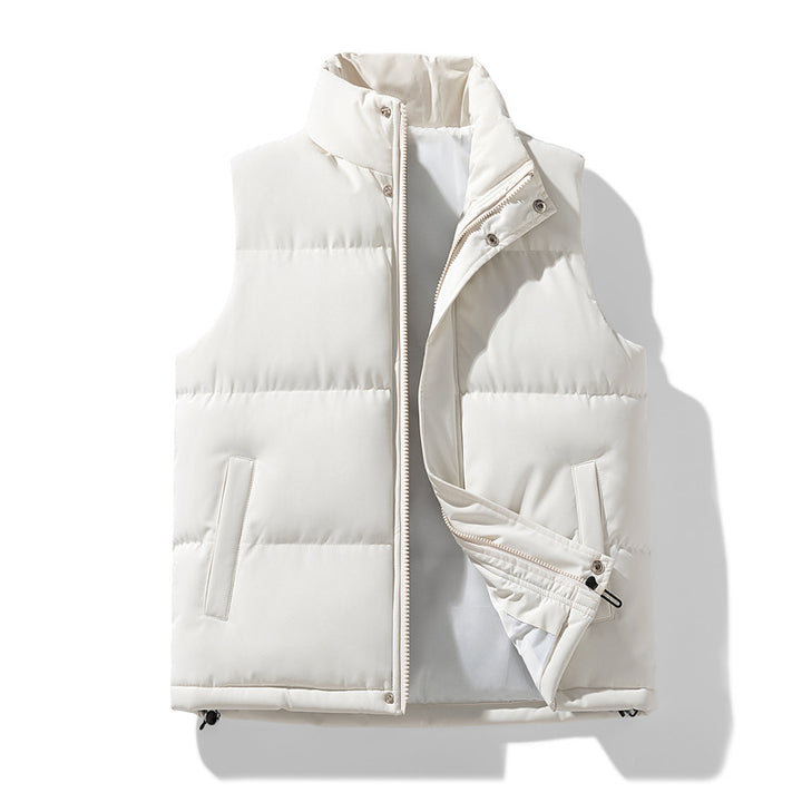 Herren Isolierende Outdoor-Steppweste mit hohem Kragen, 2‑Wege‑Reißverschluss & verdeckten Eingrifftaschen Echoarchiv