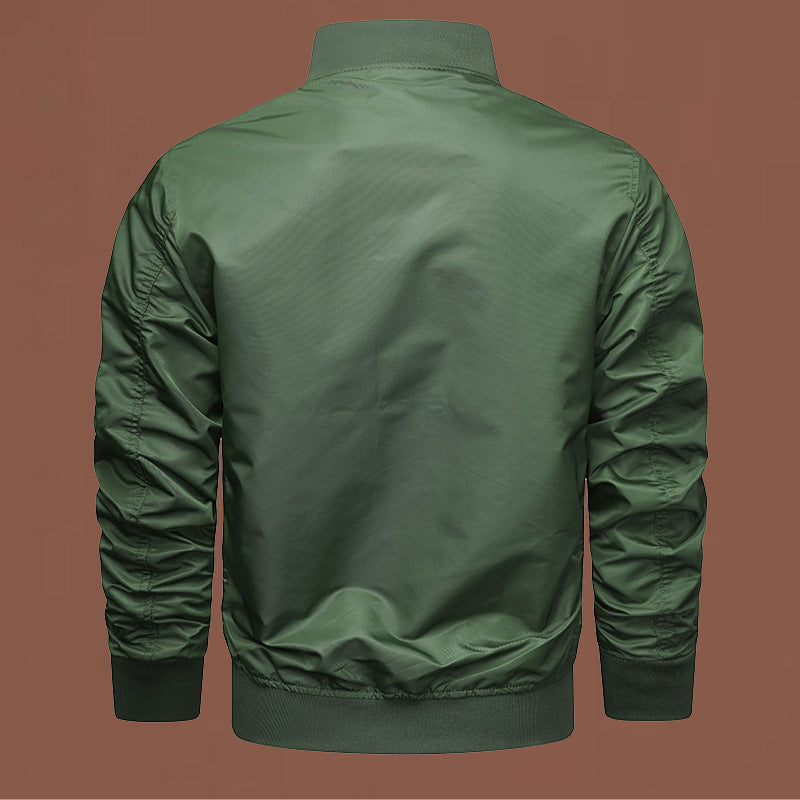 Herren nan leichte Nylon-Bomberjacke mit Ärmel-Reißverschlusstasche und elastischen Bündchen Echo Archiv