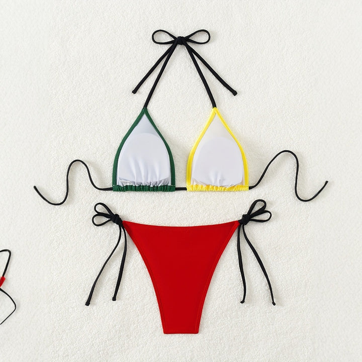 Damen Triangel-Bikini-Set mit modernen Bindebändern Echo Archiv