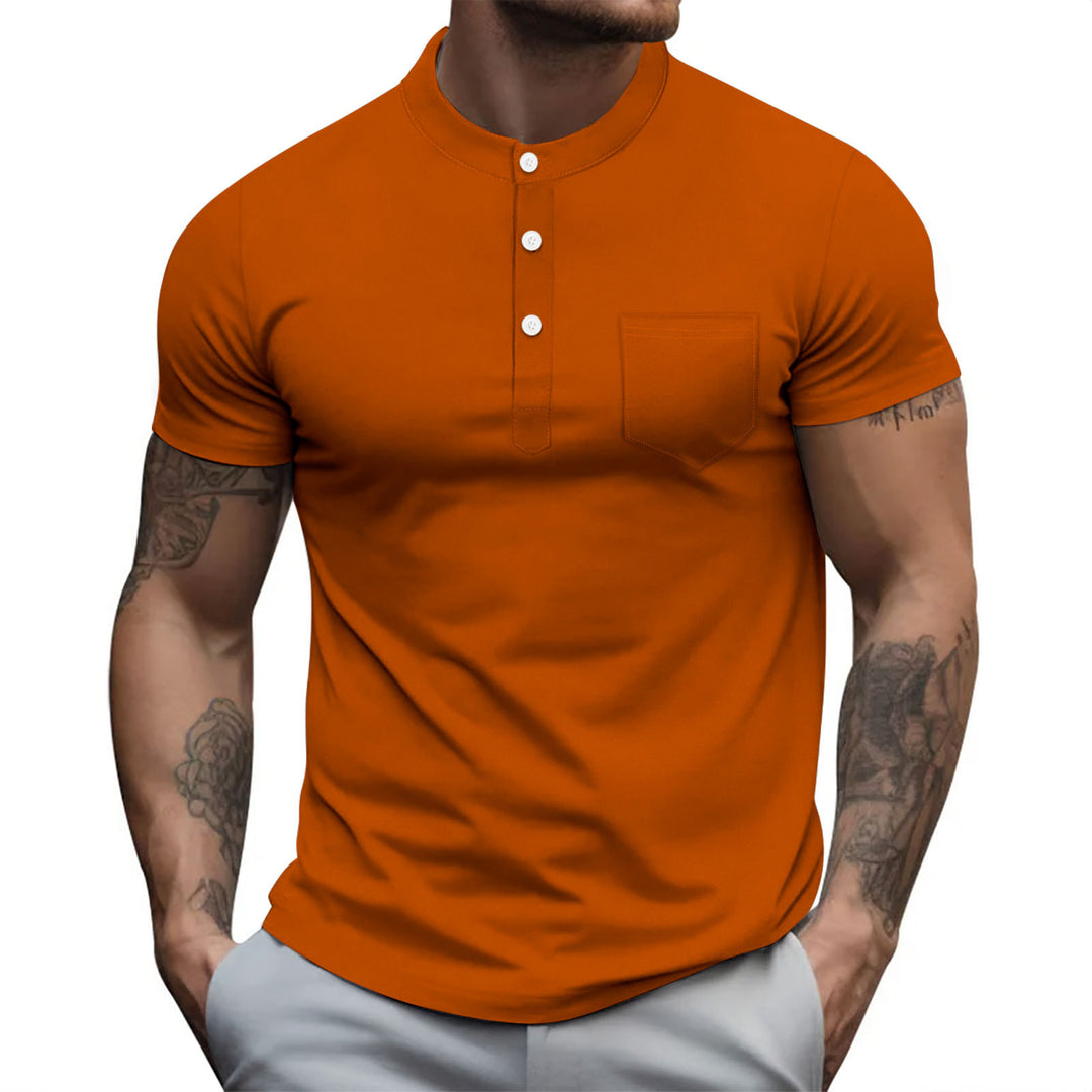 Herren Kurzarm Poloshirt mit Knopfleiste und Brusttasche Echoarchiv