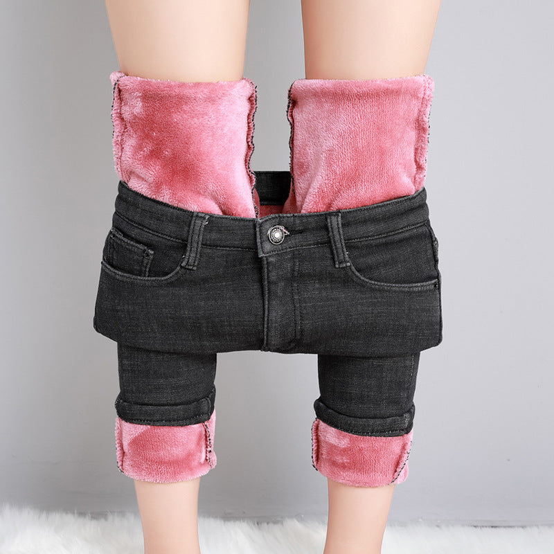 Damen nan hoch geschnittene Röhrenjeans mit formendem Stretchbund und schmalem Knöchelabschluss Echo Archiv