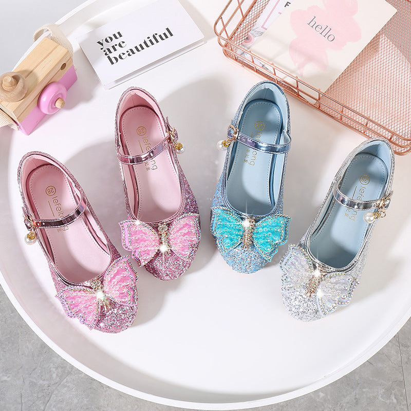 Mädchen Ballerina Schuhe mit Glitzer und schimmernden Applikationen Echo Archiv