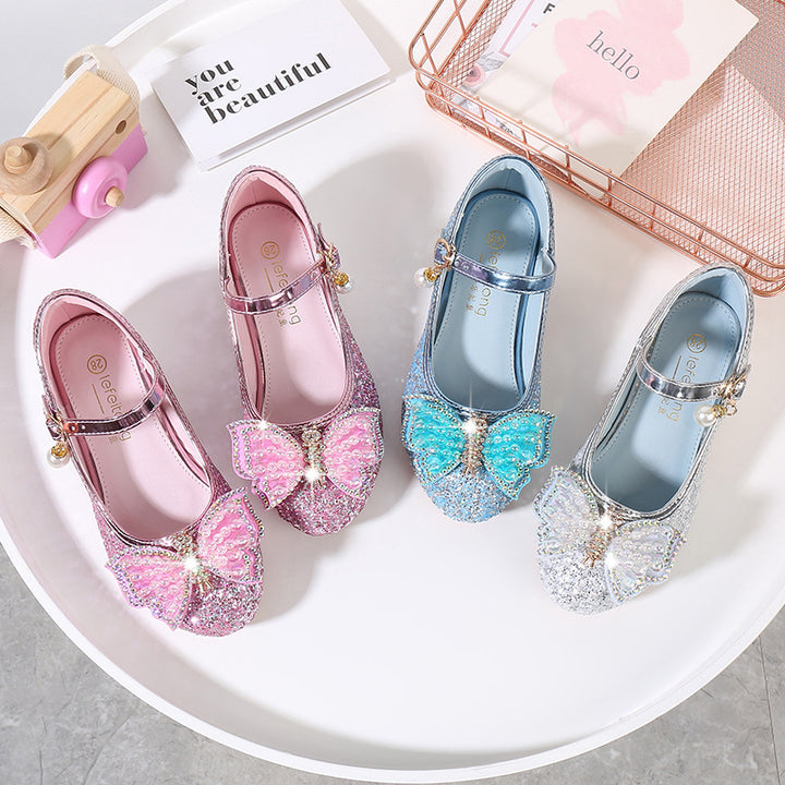 Mädchen Ballerina Schuhe mit Glitzer und schimmernden Applikationen Echo Archiv