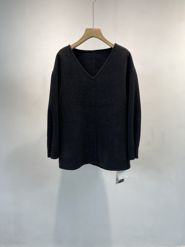 Damen Relaxed Fit V-Ausschnitt Pullover Echoarchiv