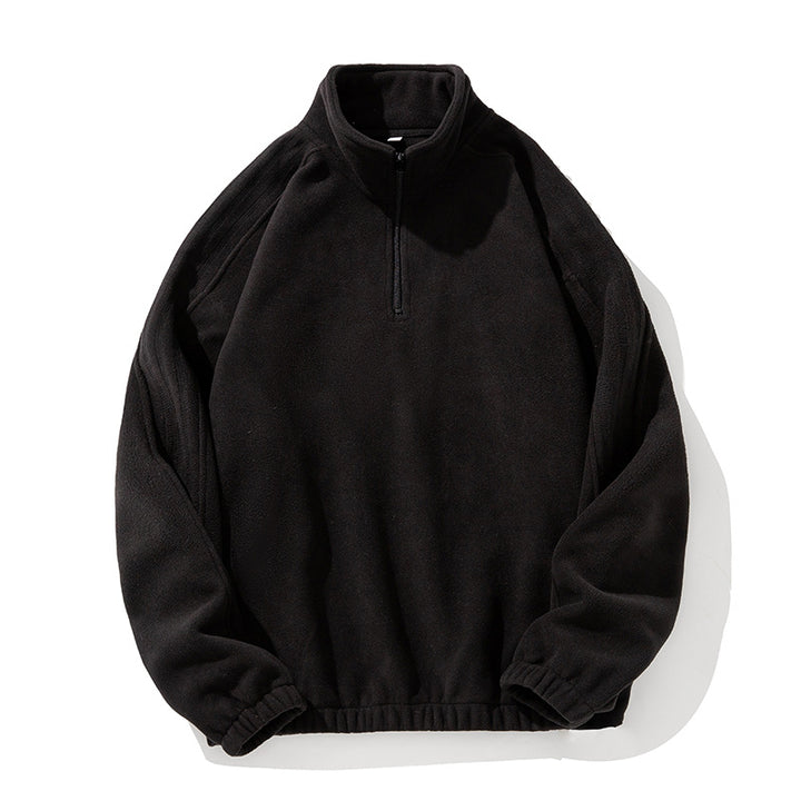 Unisex Fleecepullover mit Halbreißverschluss, Stehkragen und elastischem Saum Echo Archiv