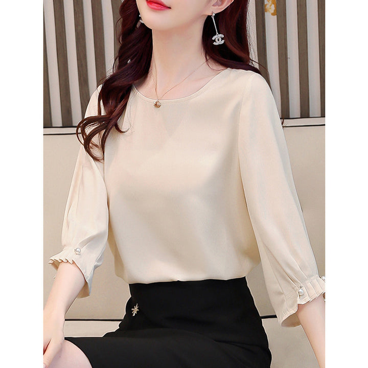 Damen Elegante Bluse mit Puffärmeln Echoarchiv