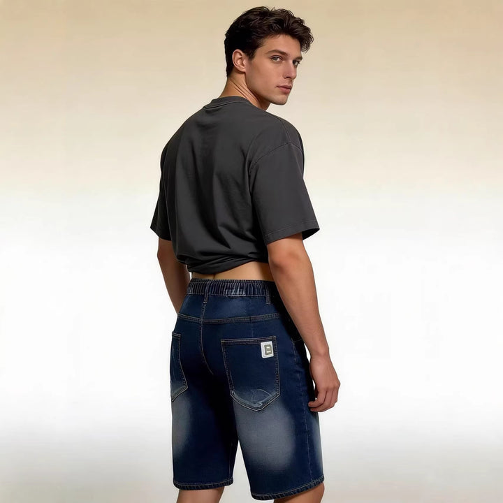 Herren bequeme Denim-Shorts mit elastischem Bund und lässigem Design Echo Archiv