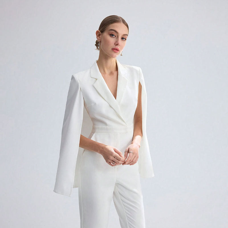 Damen Eleganter Jumpsuit mit Cape-Detail Echo Archiv