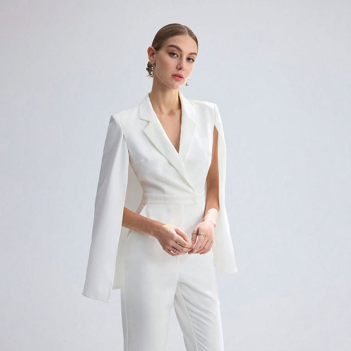 Damen Eleganter Jumpsuit mit Cape-Detail Echo Archiv