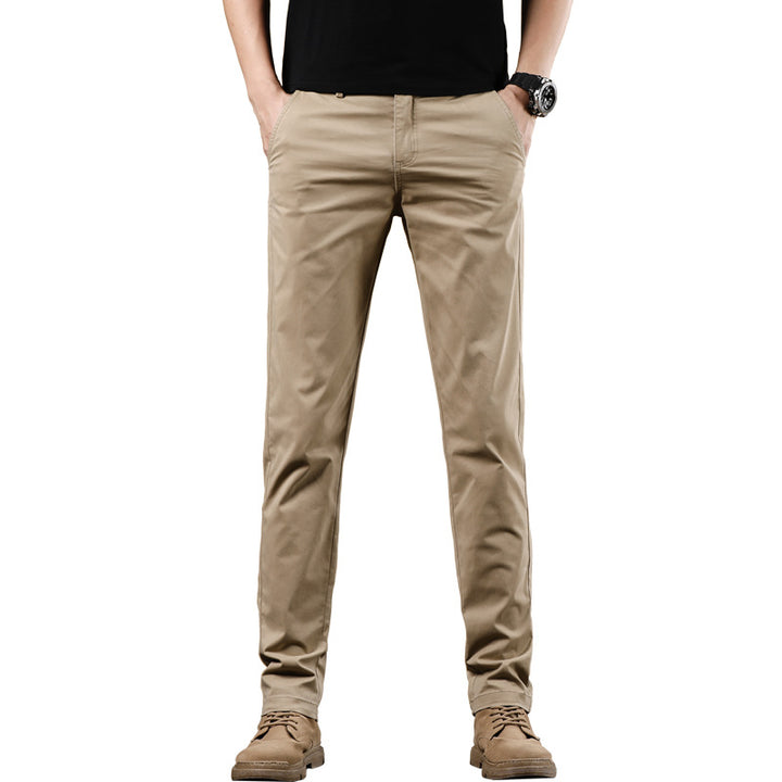 Herren Slim-Fit Baumwoll-Chinohose mit elastischem Bund und geradem Bein Echo Archiv