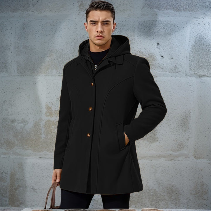 Herren Übergangsjacke mit Kapuze und modernen Detailing Echoarchiv