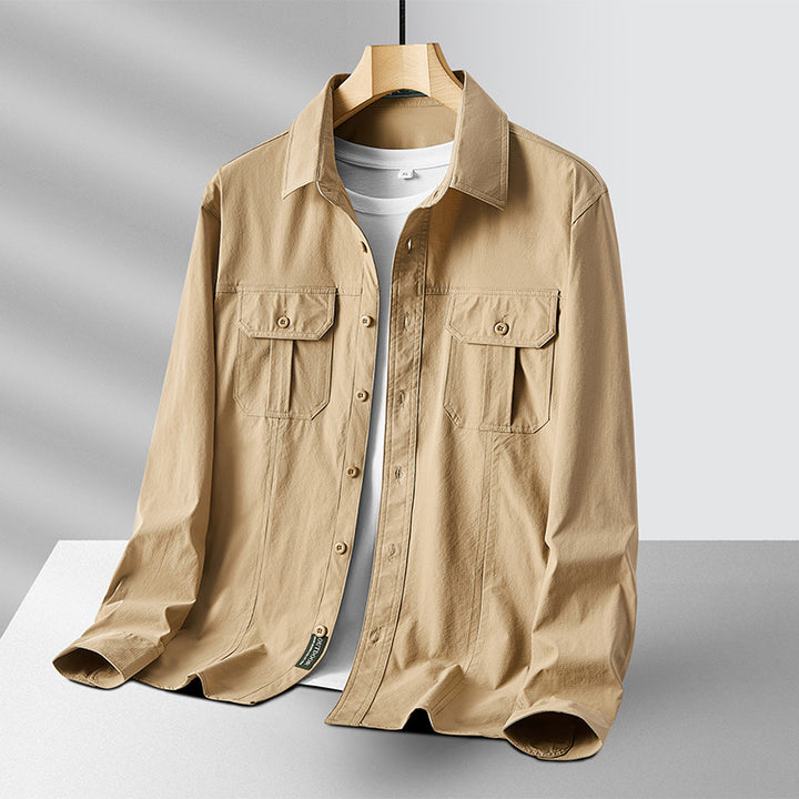 Herren Outdoor-Hemd mit Brustklappen, Ripstop-Gewebe und Regular-Fit Echo Archiv