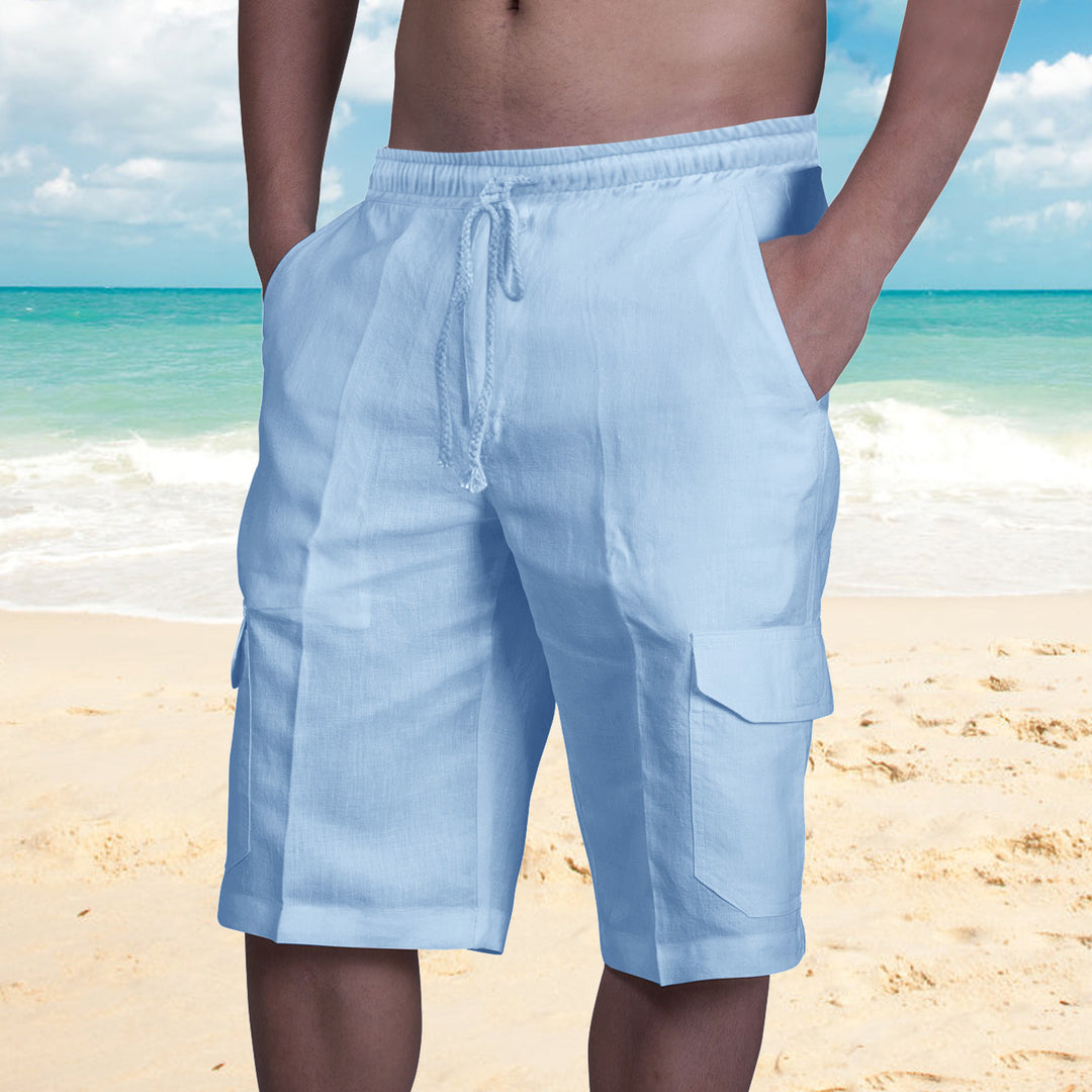 Herren Cargo-Shorts aus leichtem Leinenstoff Echoarchiv