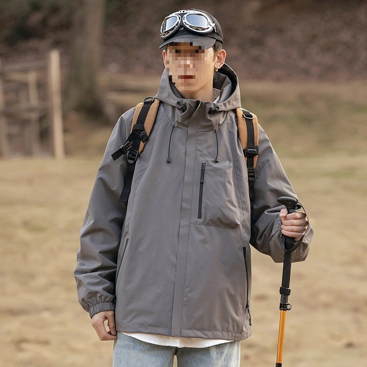 Damen technische Oversize-Outdoorjacke mit Kapuze, wasserabweisender Hülle & Kordelzug Echoarchiv