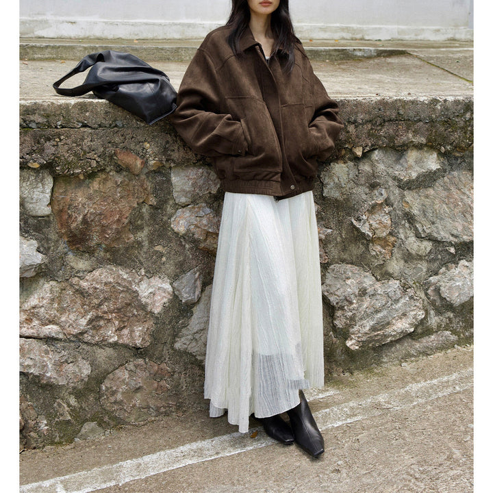 Damen Modische Oversized-Jacke Echoarchiv