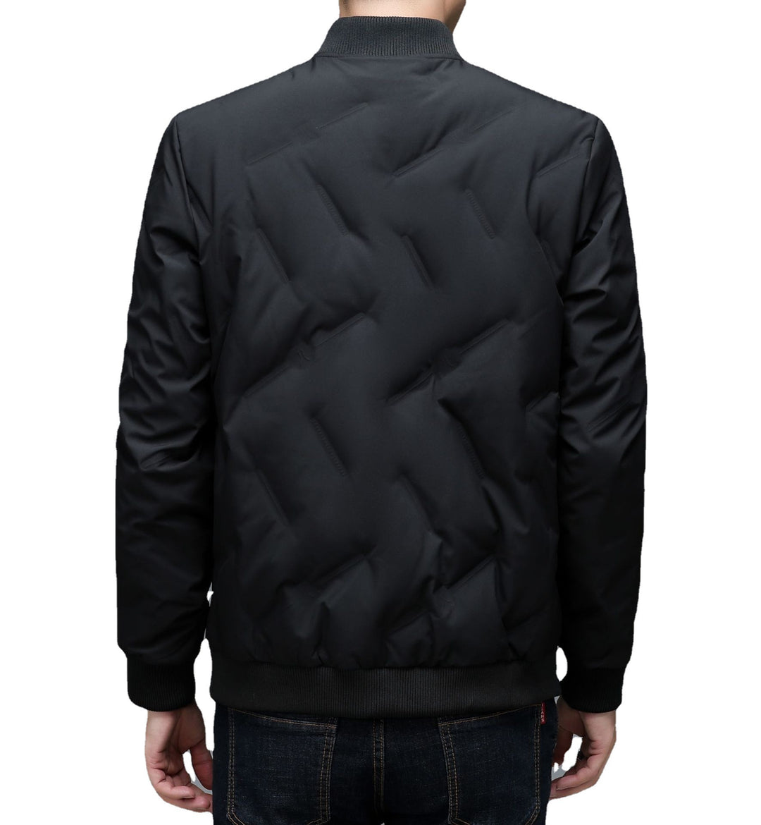 Herren Stepp-Bomberjacke mit hohem Kragen und reflektierenden Details Echoarchiv